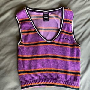 Women’s Purple cropped sweater vest